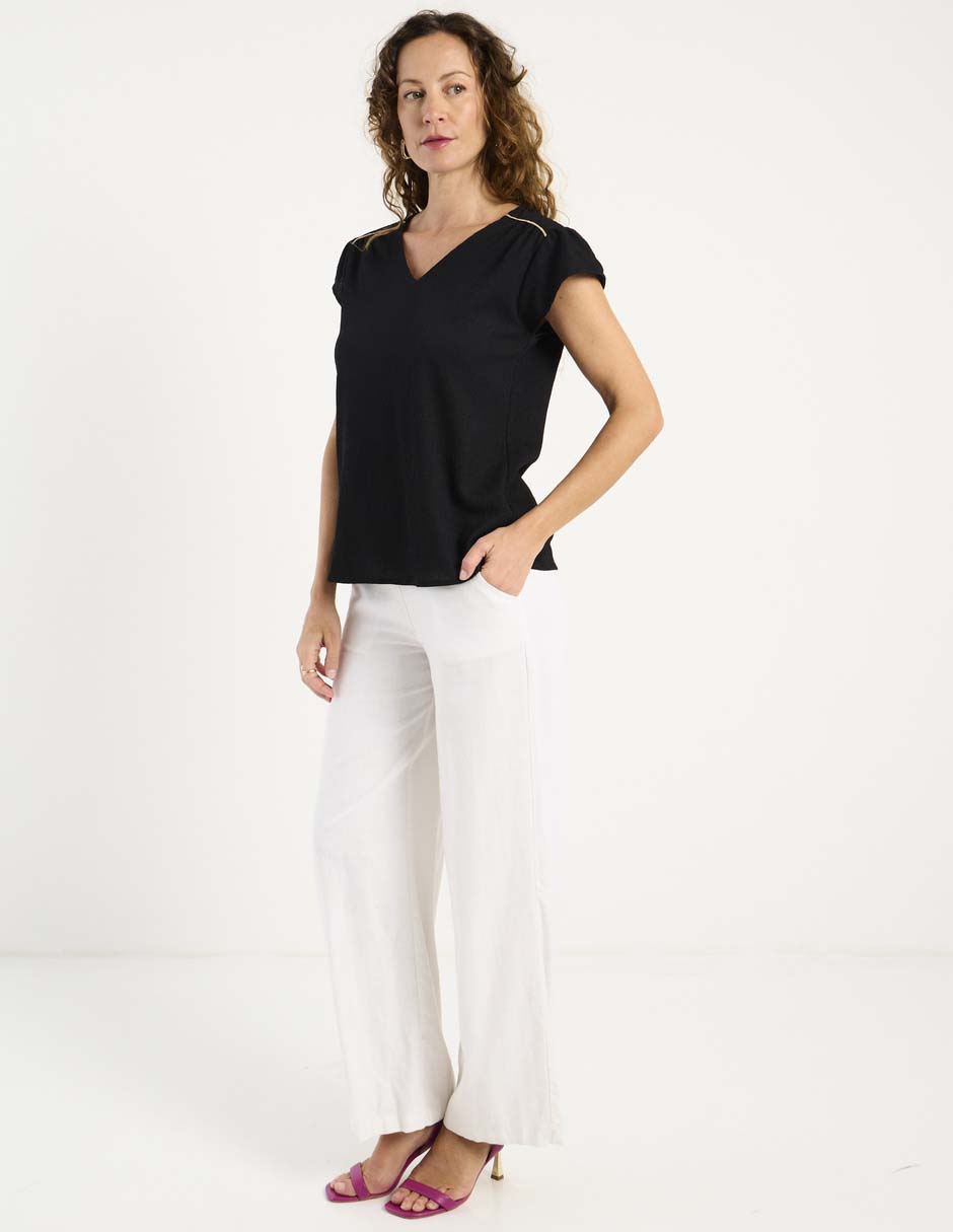 Blusa La Mode manga corta para mujer
