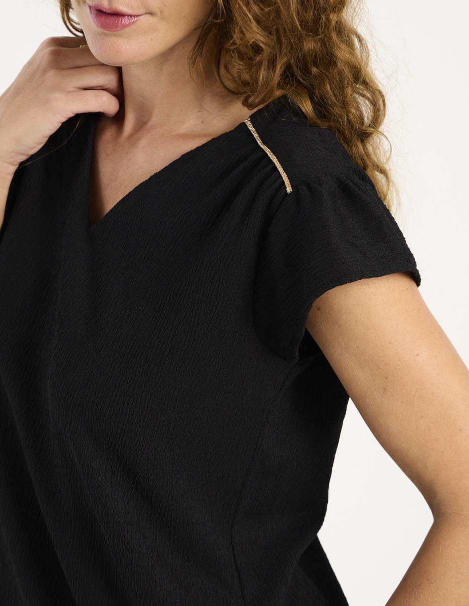 Blusa La Mode manga corta para mujer
