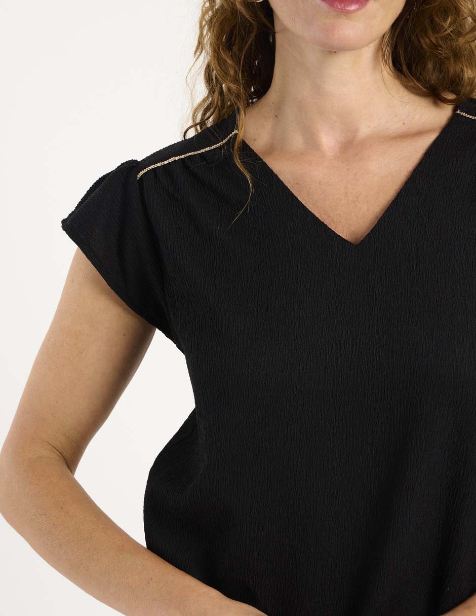Blusa La Mode manga corta para mujer