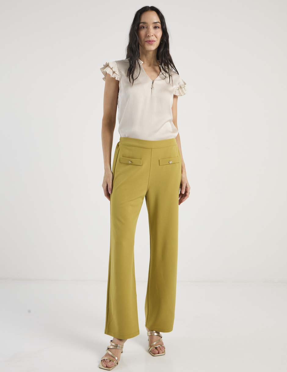 Pantalón La Mode Cintura Alta Para Mujer