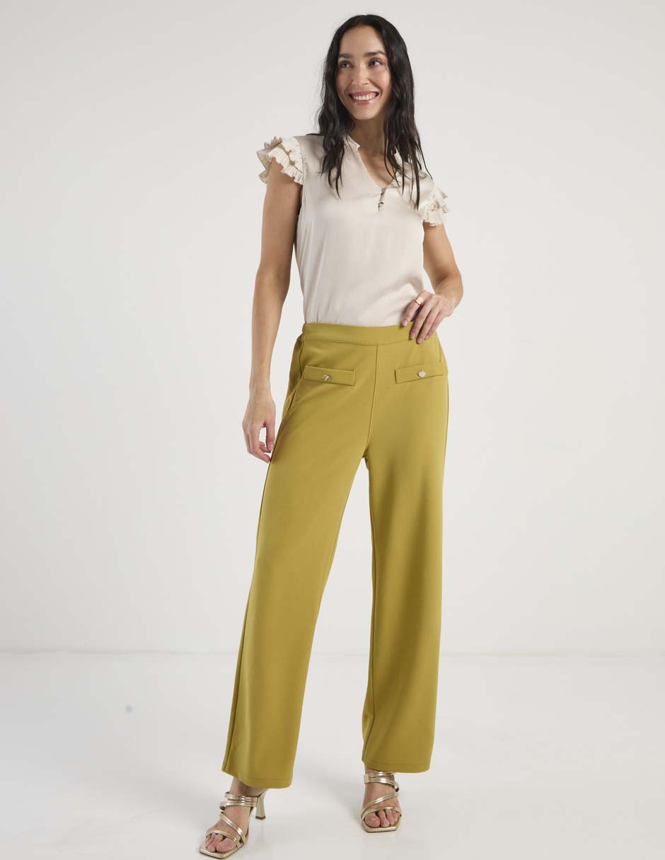 Pantalón La Mode Cintura Alta Para Mujer