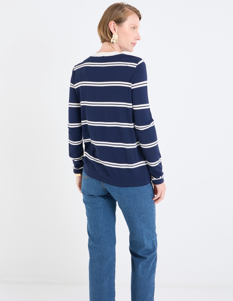 Suéter cuello redondo para mujer 4