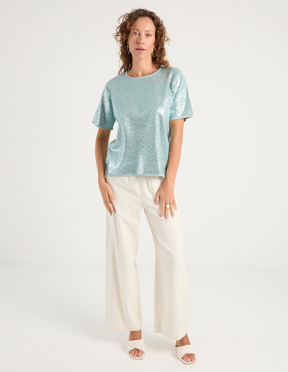Blusa manga corta para mujer 8