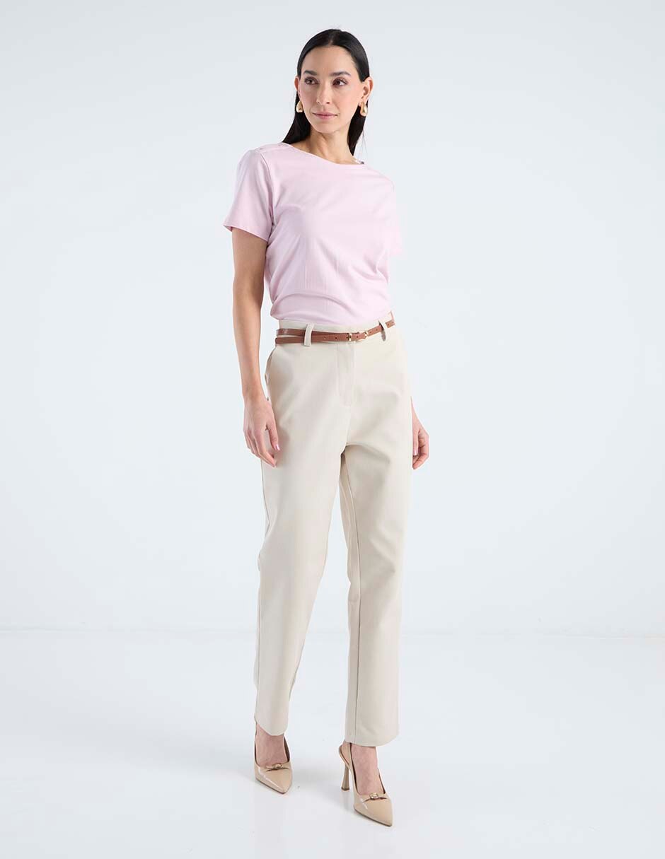 Playera manga corta cuello redondo mujer 3