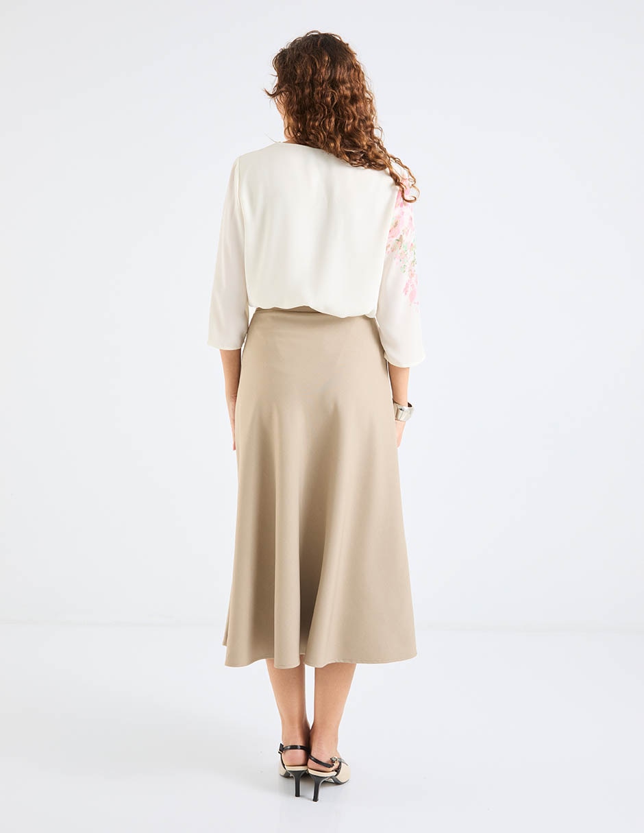 Falda crop a la cintura