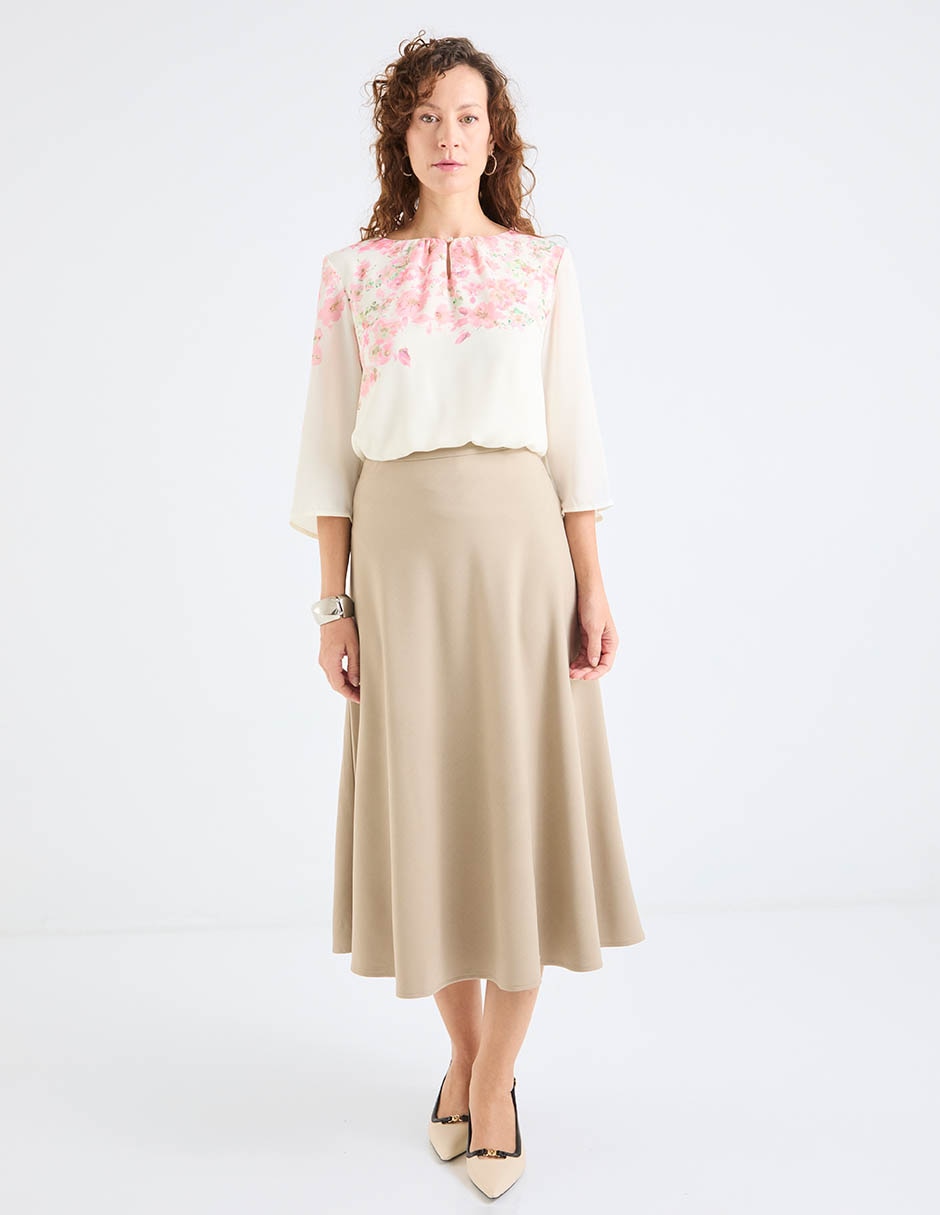 Falda crop a la cintura