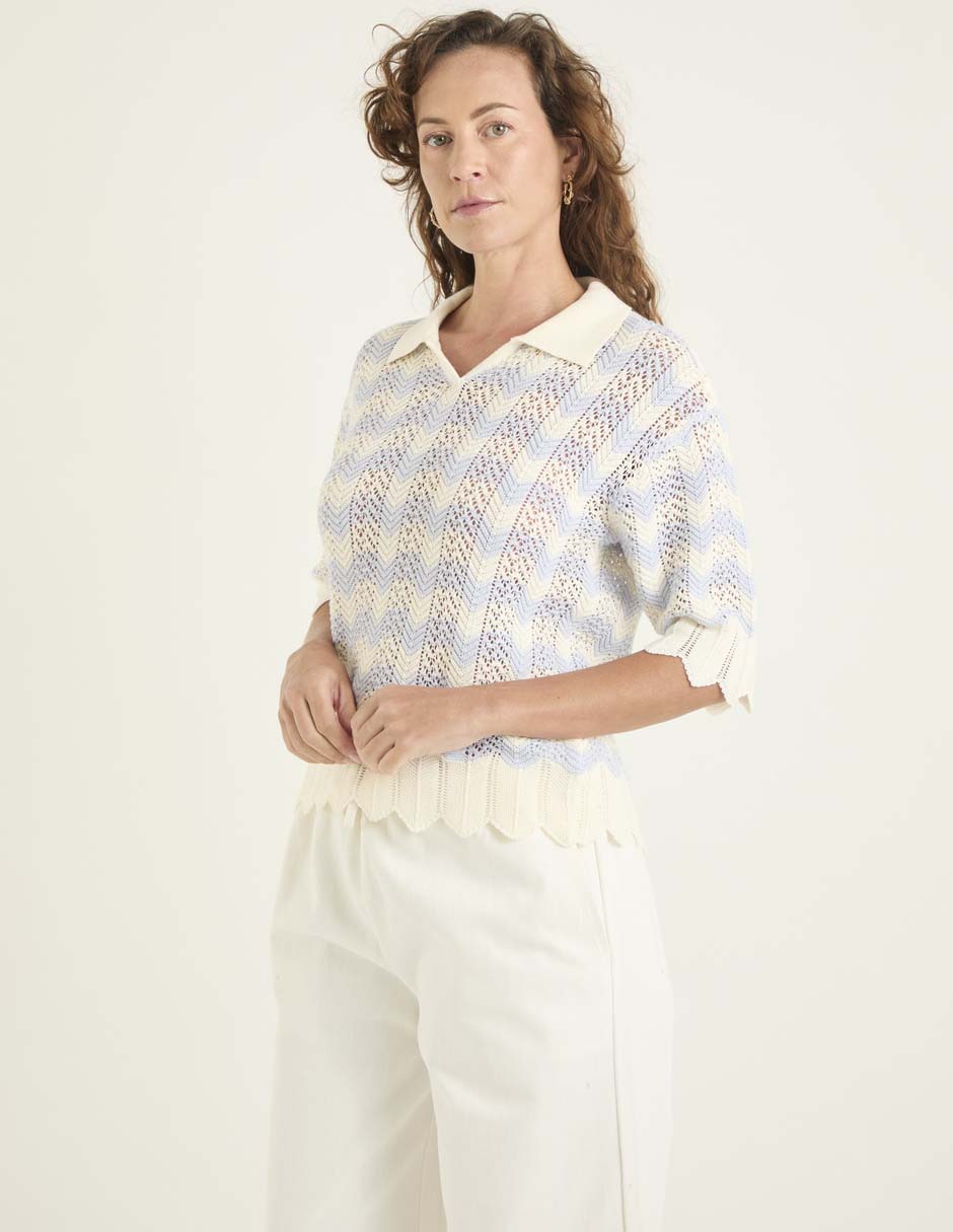 Blusa La Mode manga al codo para mujer
