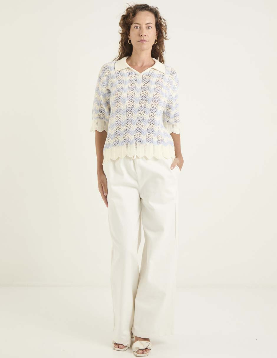 Blusa La Mode manga al codo para mujer