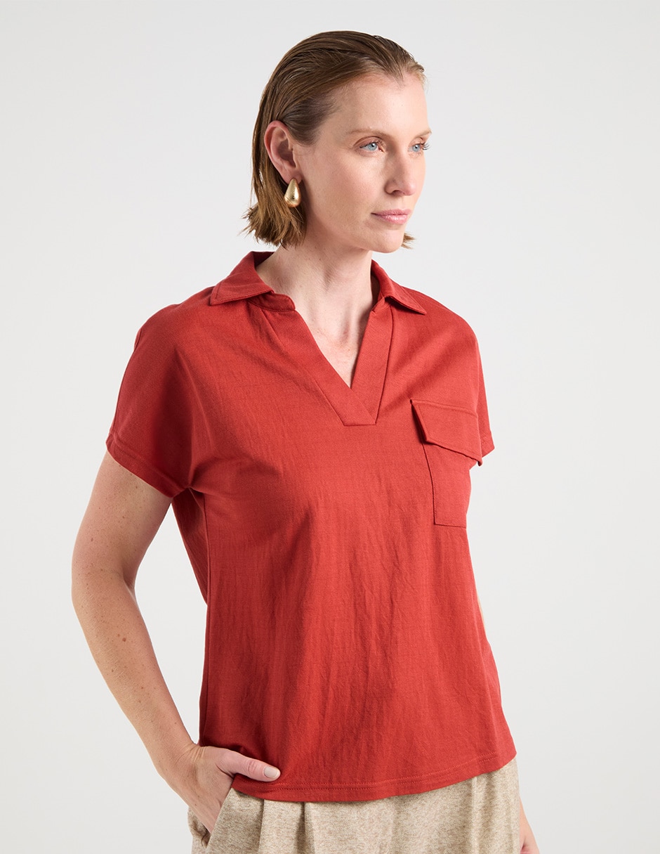 Blusa manga corta para mujer 1
