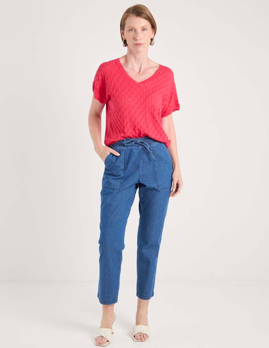 Blusa manga corta para mujer 7
