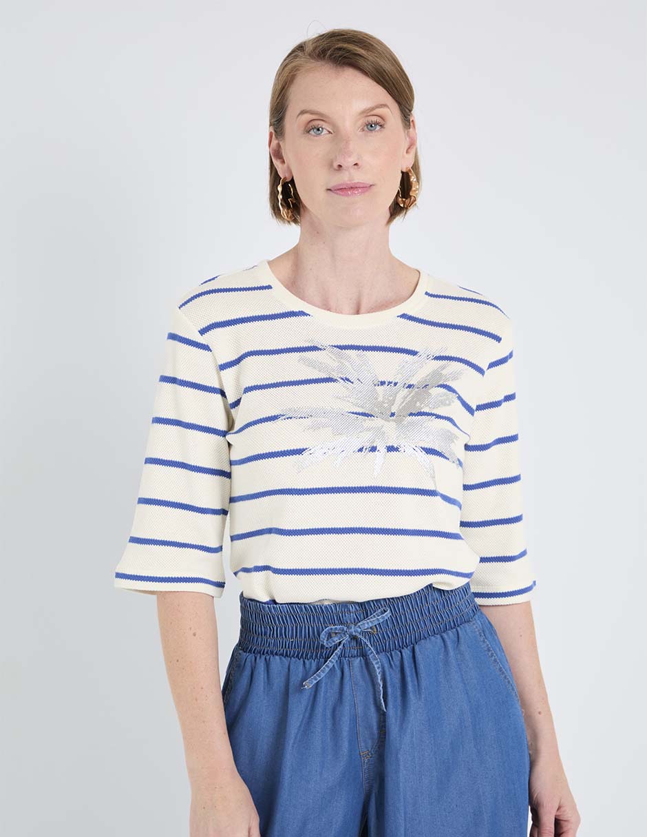 Blusa manga al codo para mujer 1