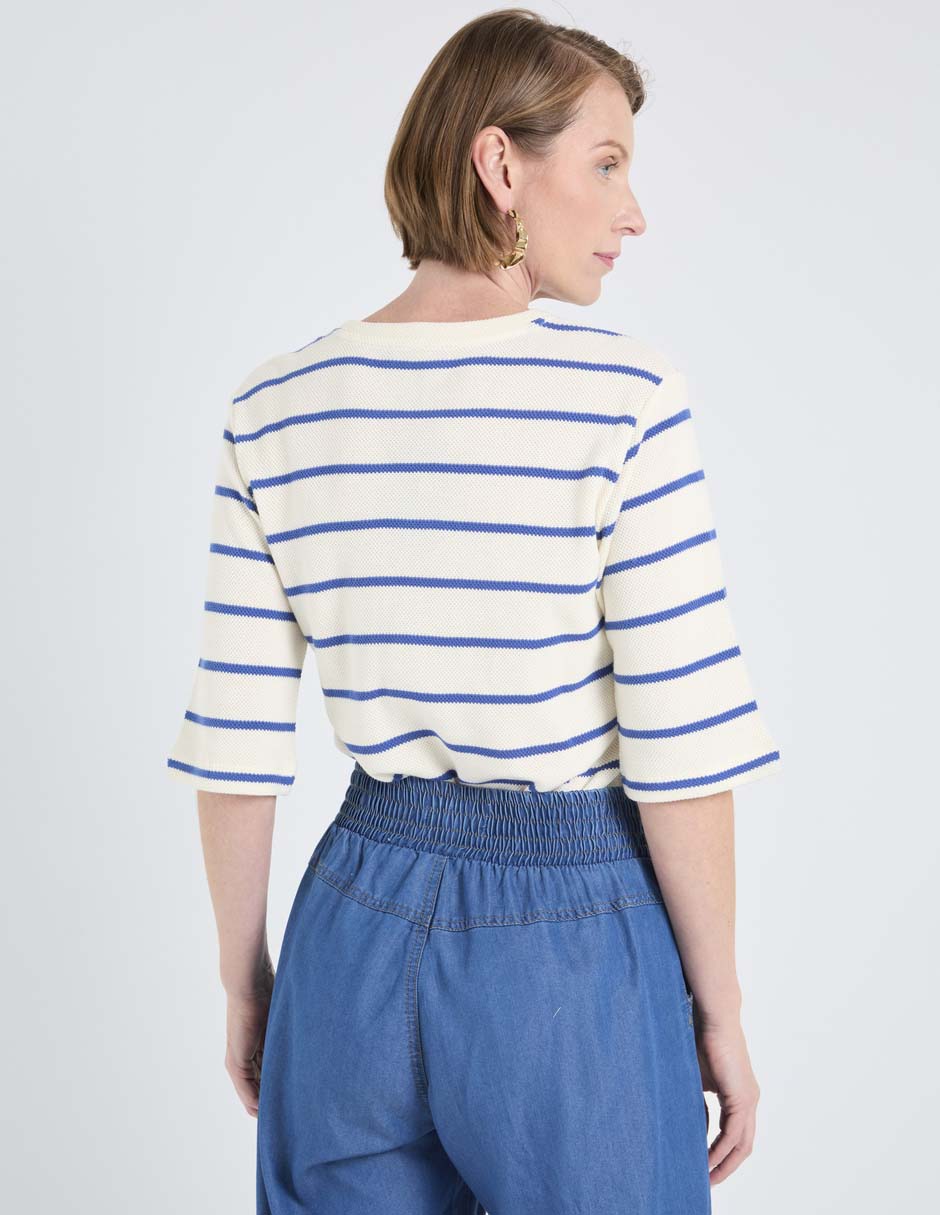Blusa manga al codo para mujer 6