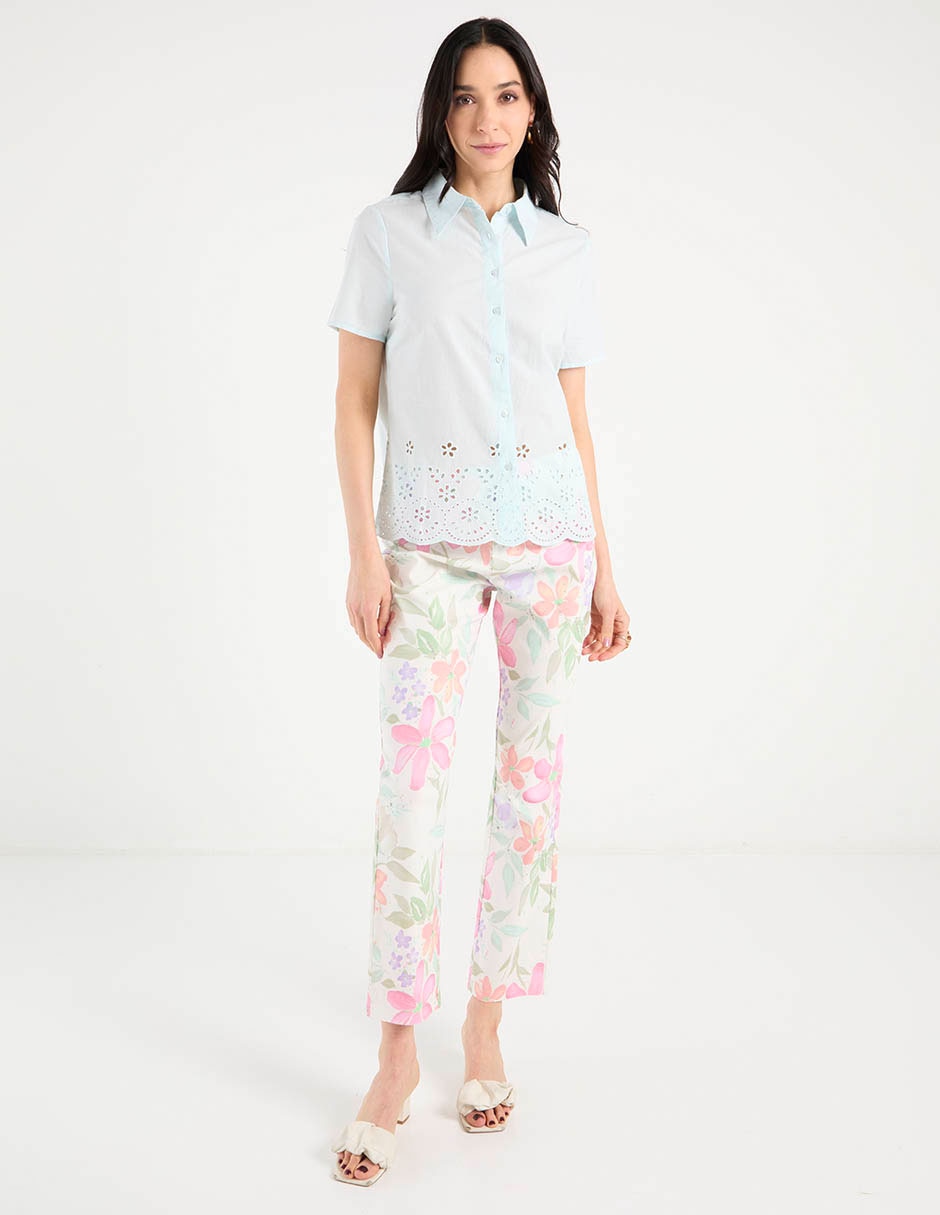 Blusa manga corta para mujer 7
