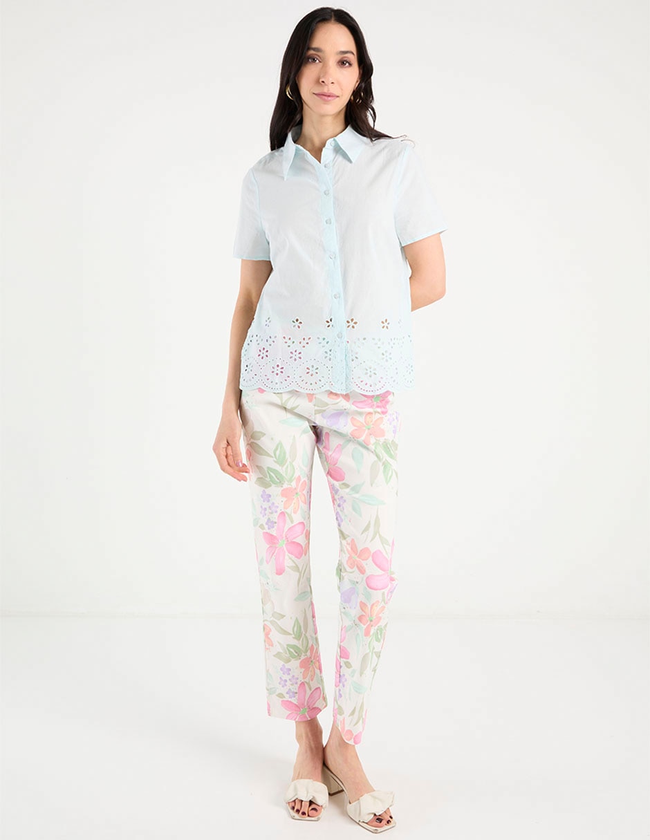 Blusa manga corta para mujer 8