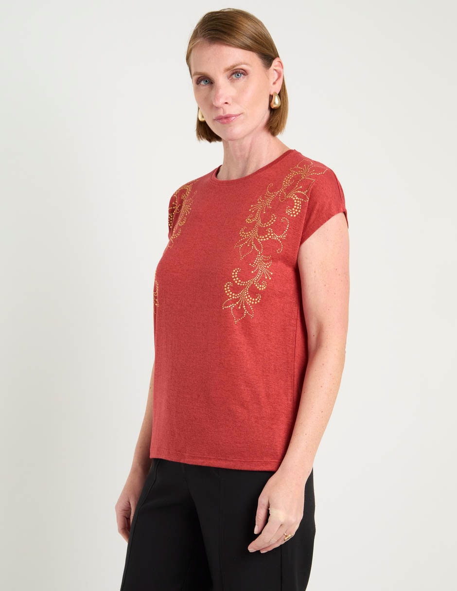 Blusa manga corta para mujer 1