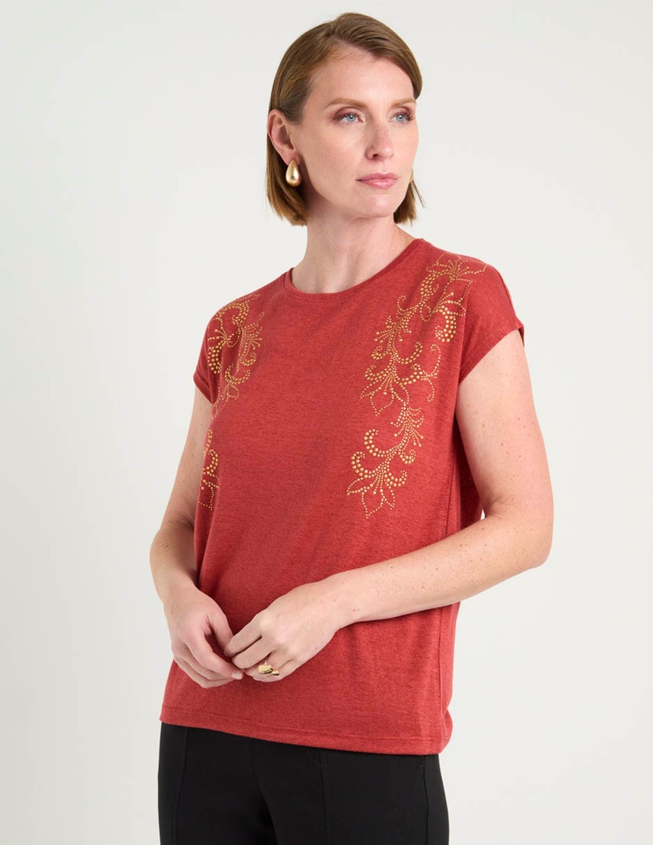 Blusa manga corta para mujer 7