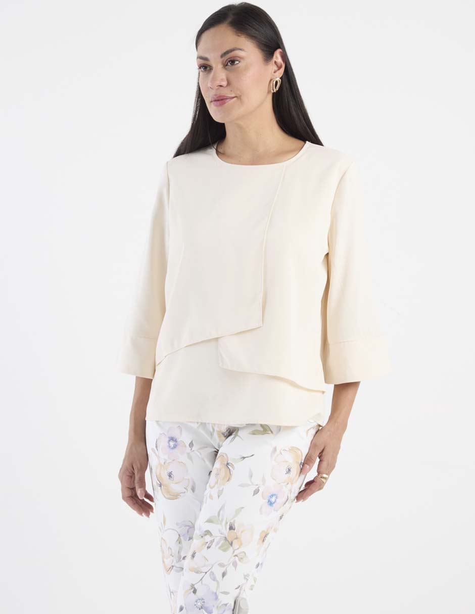 Blusa manga 3/4 para mujer Blusa manga 3/4 para mujer