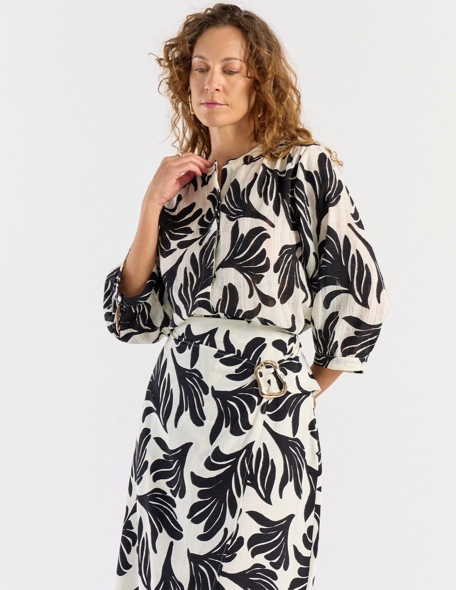 Blusa La Mode manga 3/4 para mujer 1