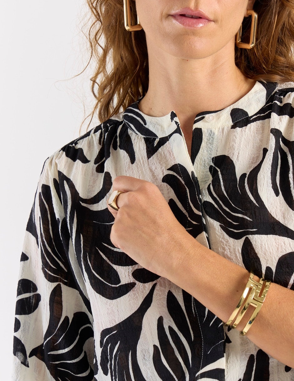Blusa La Mode manga 3/4 para mujer 10