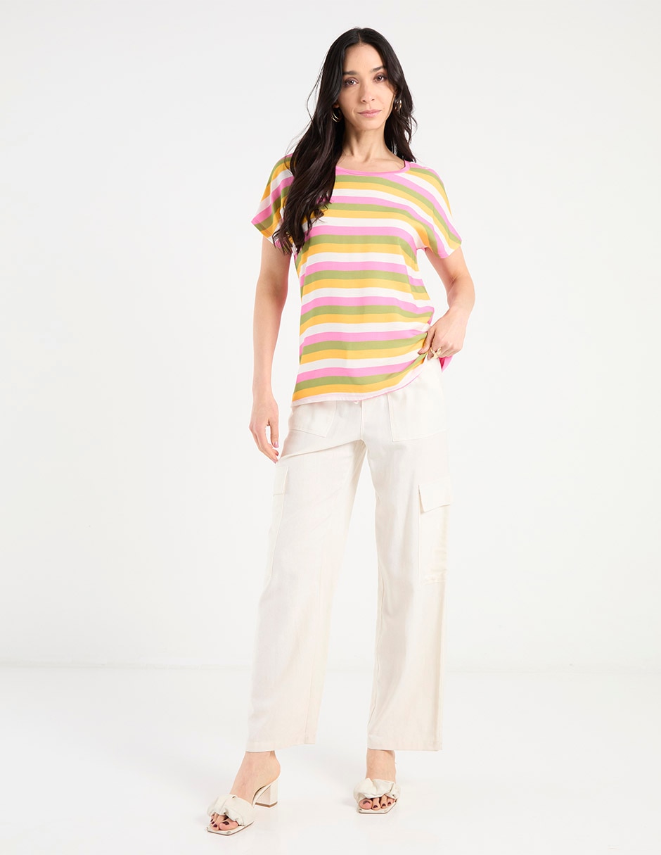 Blusa manga corta para mujer 7