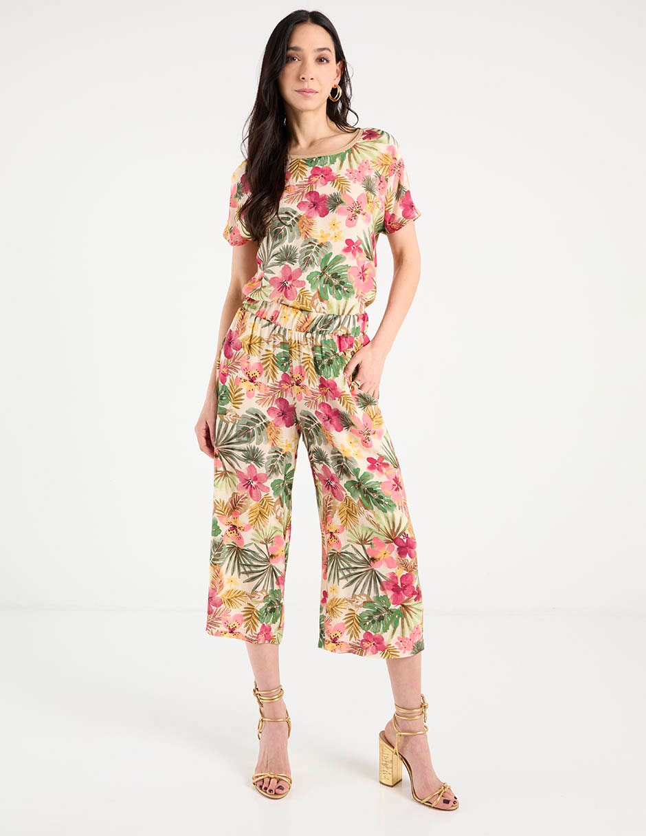 Pantalón capri amplio para mujer 5