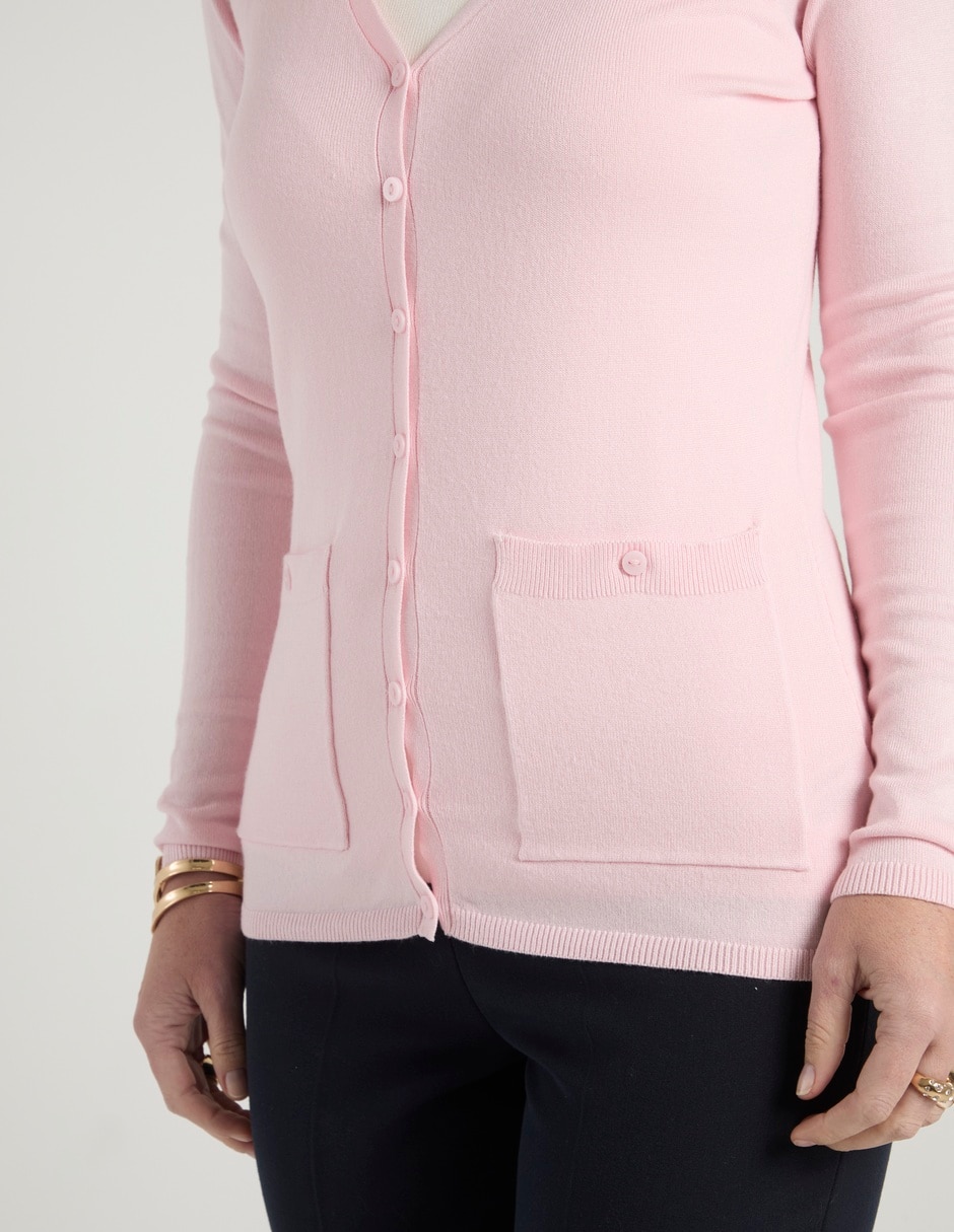 Suéter cuello V para mujer 2