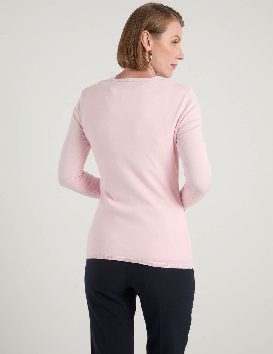 Suéter cuello V para mujer 6