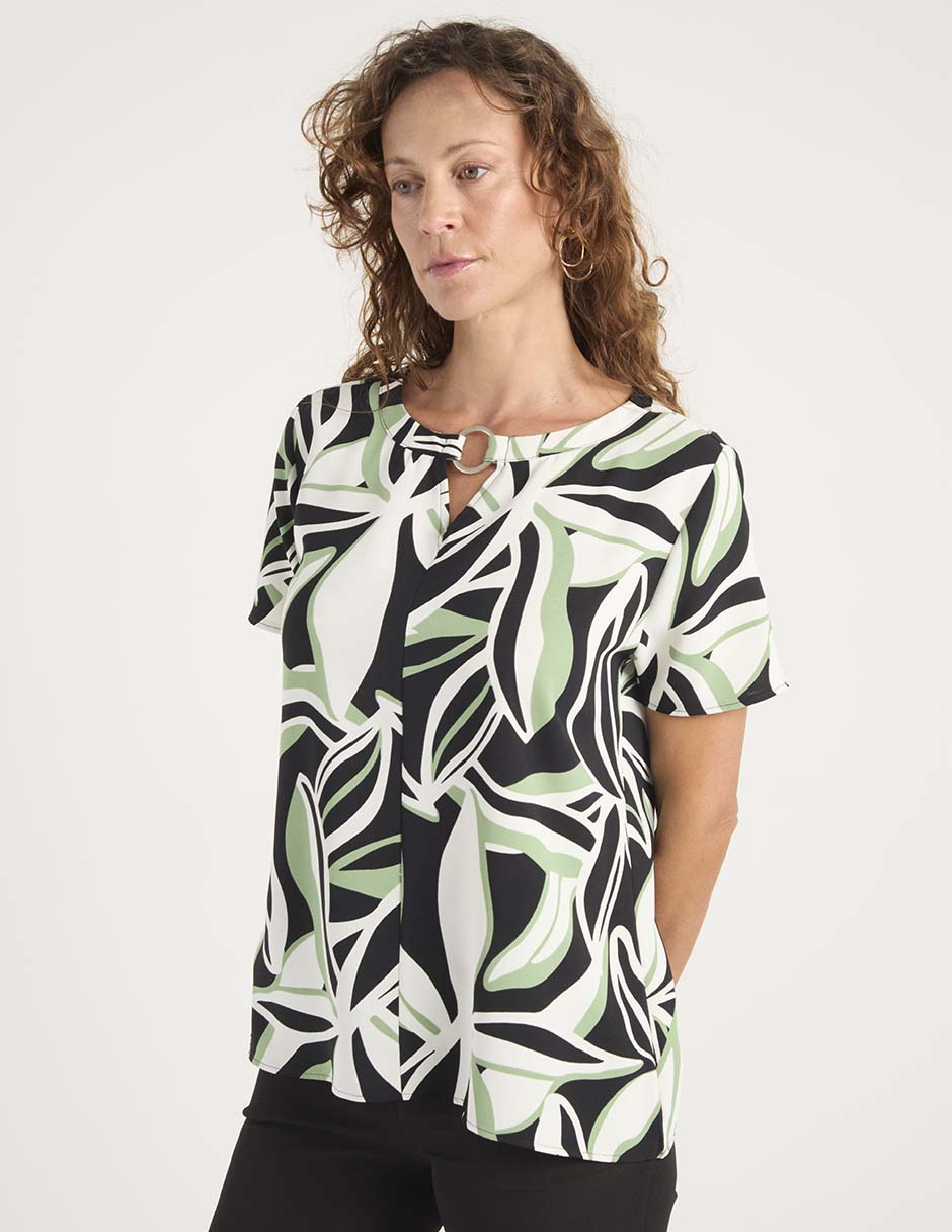 Blusa manga corta para mujer 7