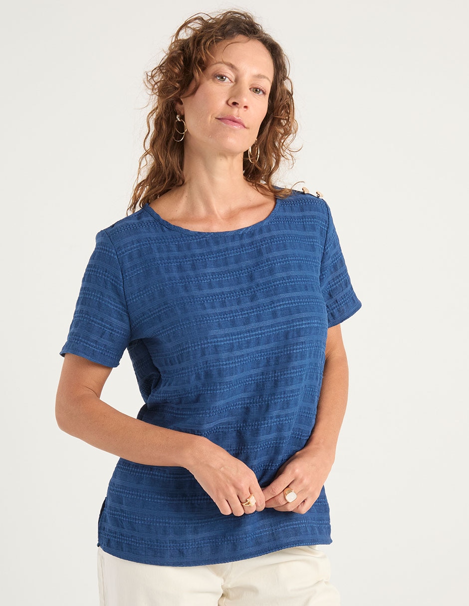 Blusa manga corta para mujer 7