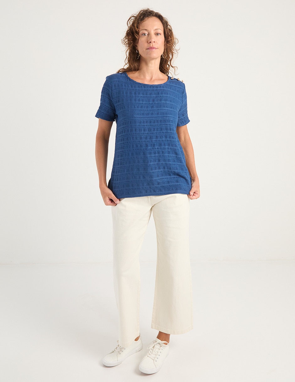 Blusa manga corta para mujer 8