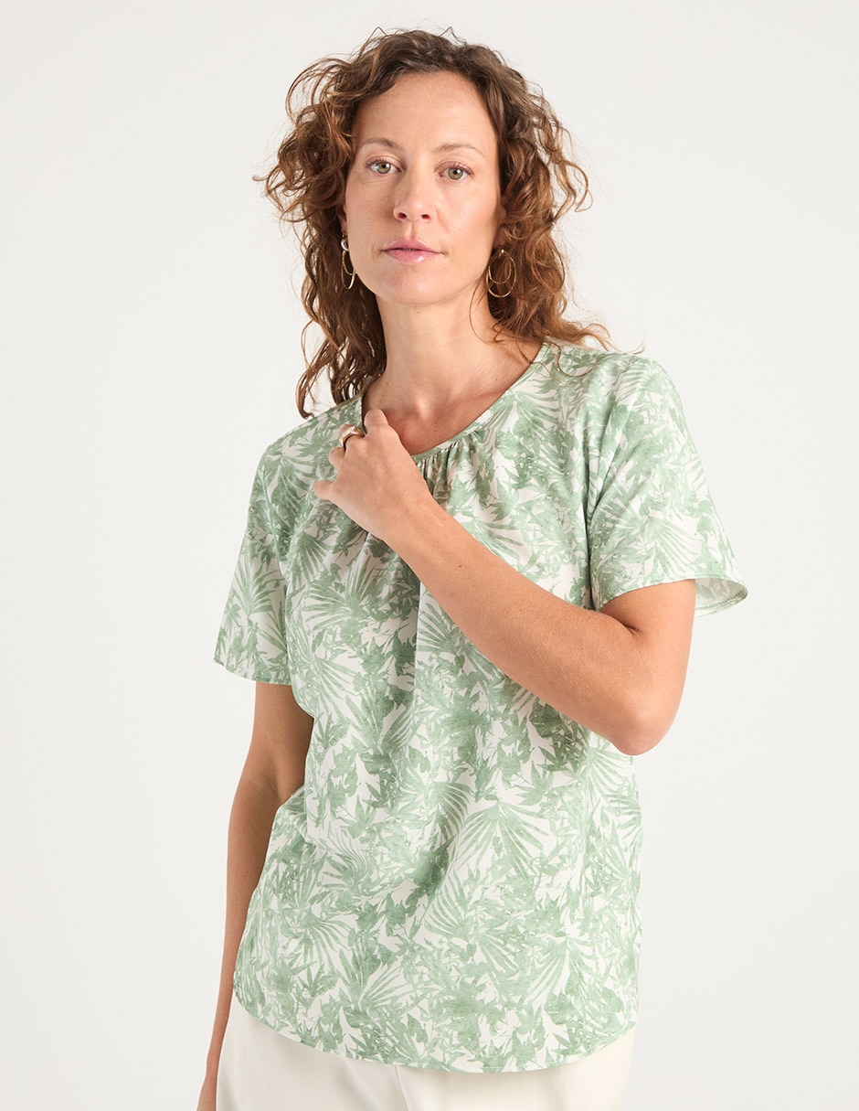 Blusa manga corta para mujer 7