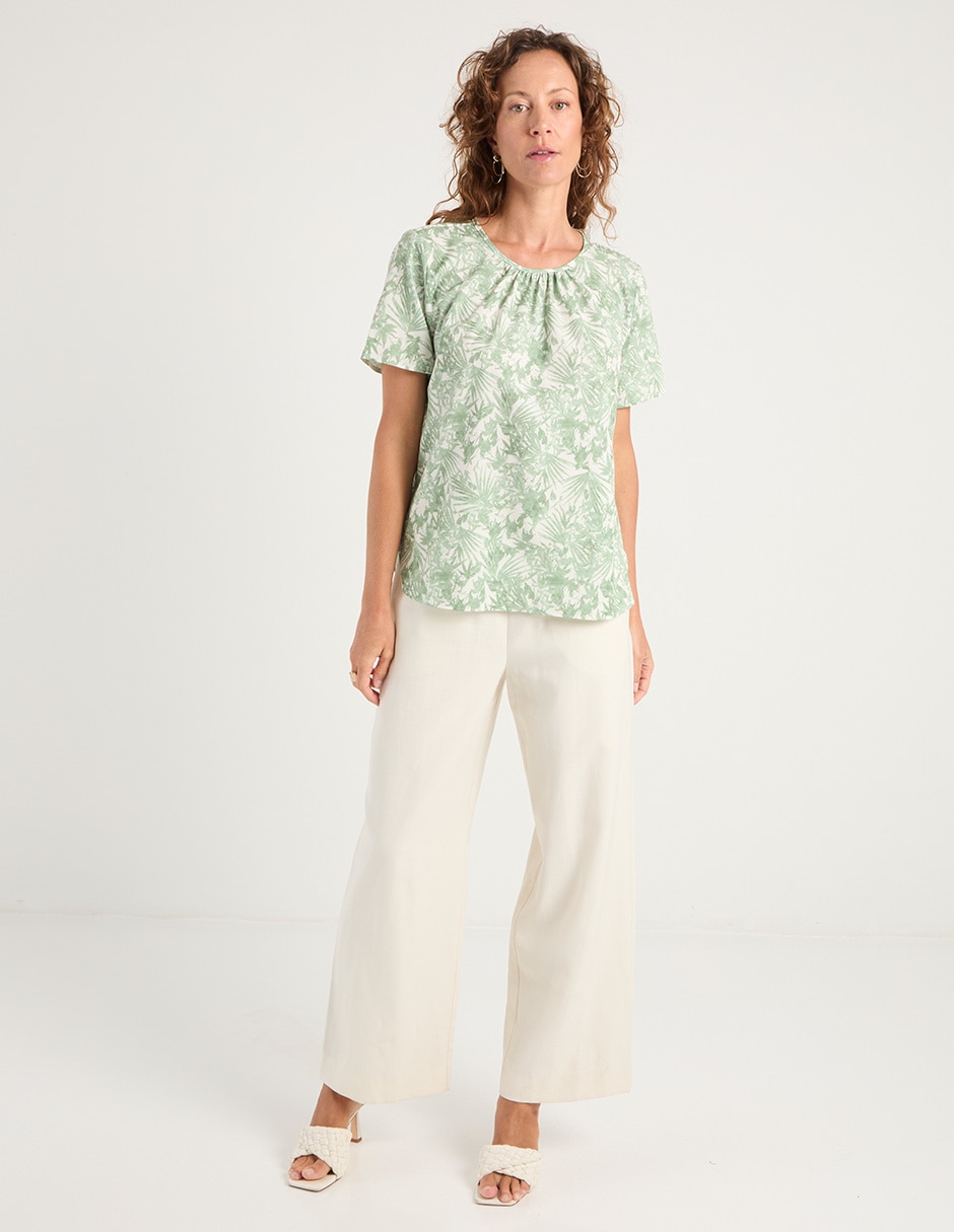 Blusa manga corta para mujer 8