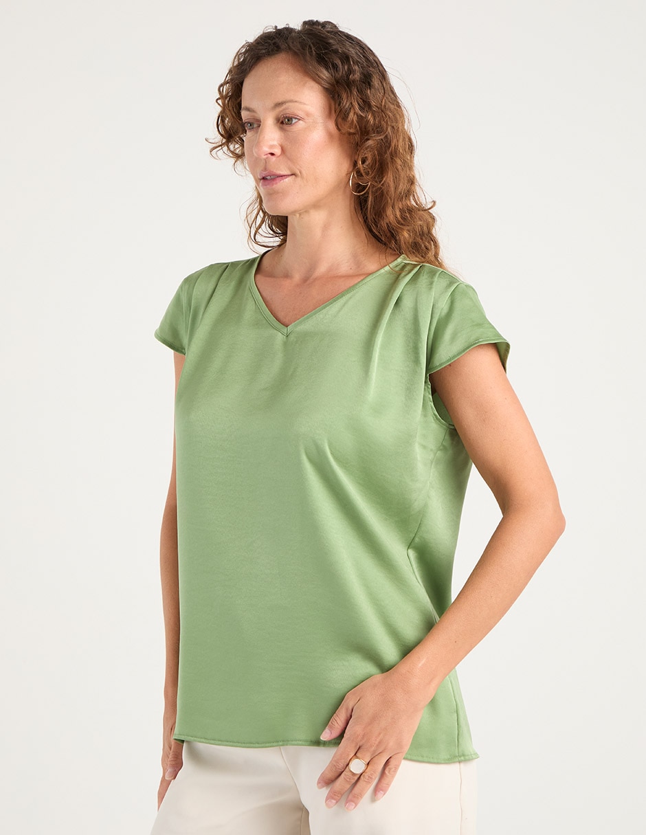 Blusa manga corta para mujer 7