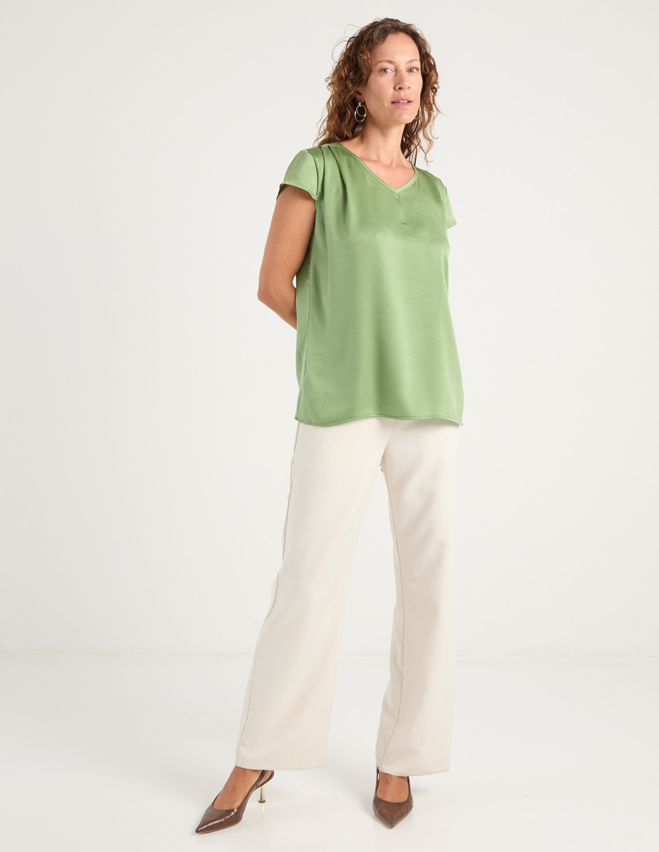 Blusa manga corta para mujer 8
