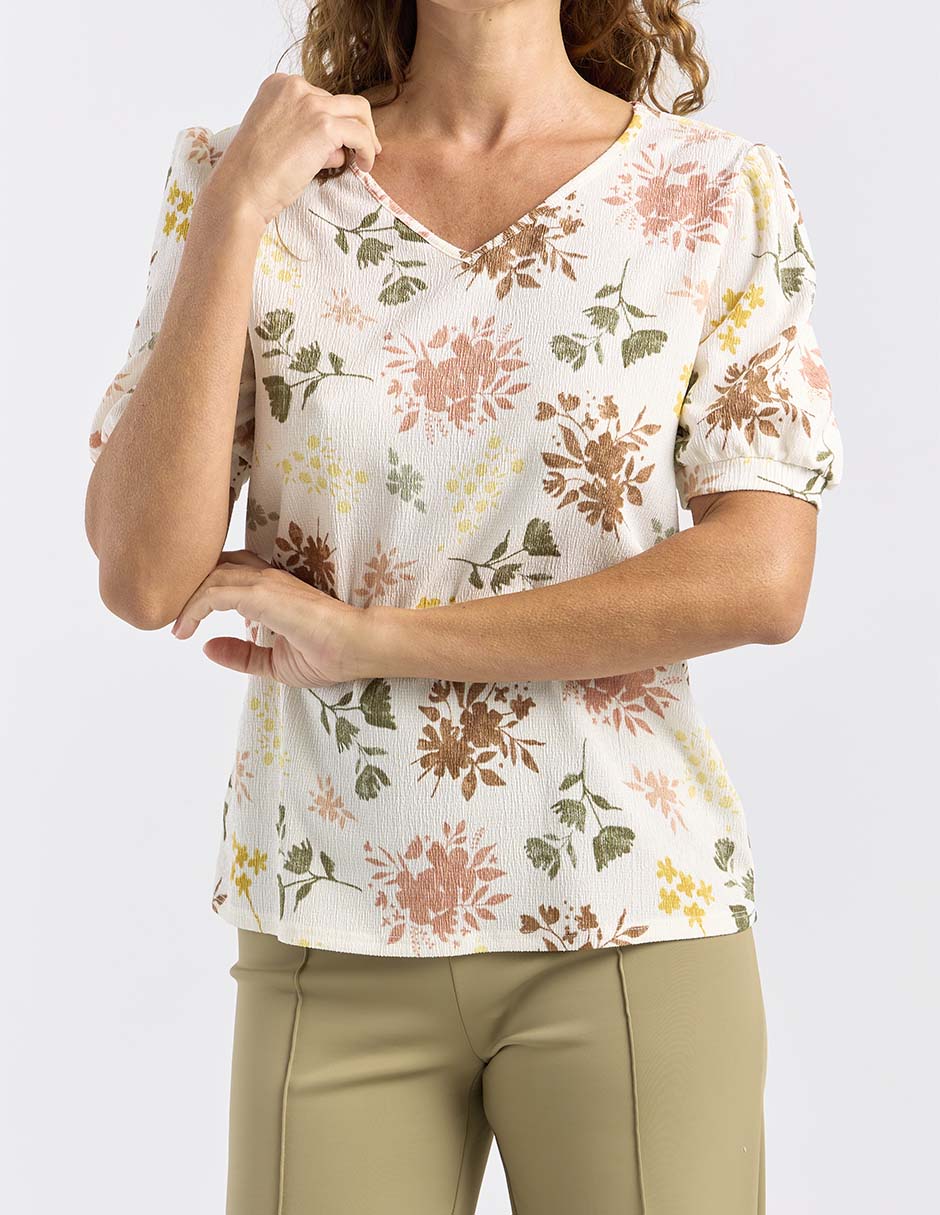 Blusa La Mode manga corta para mujer