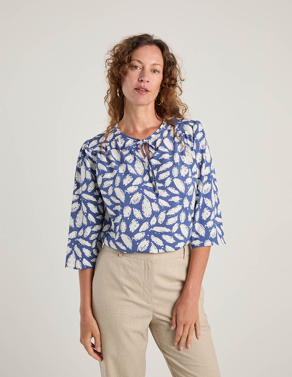 Blusa La Mode manga 3/4 para mujer