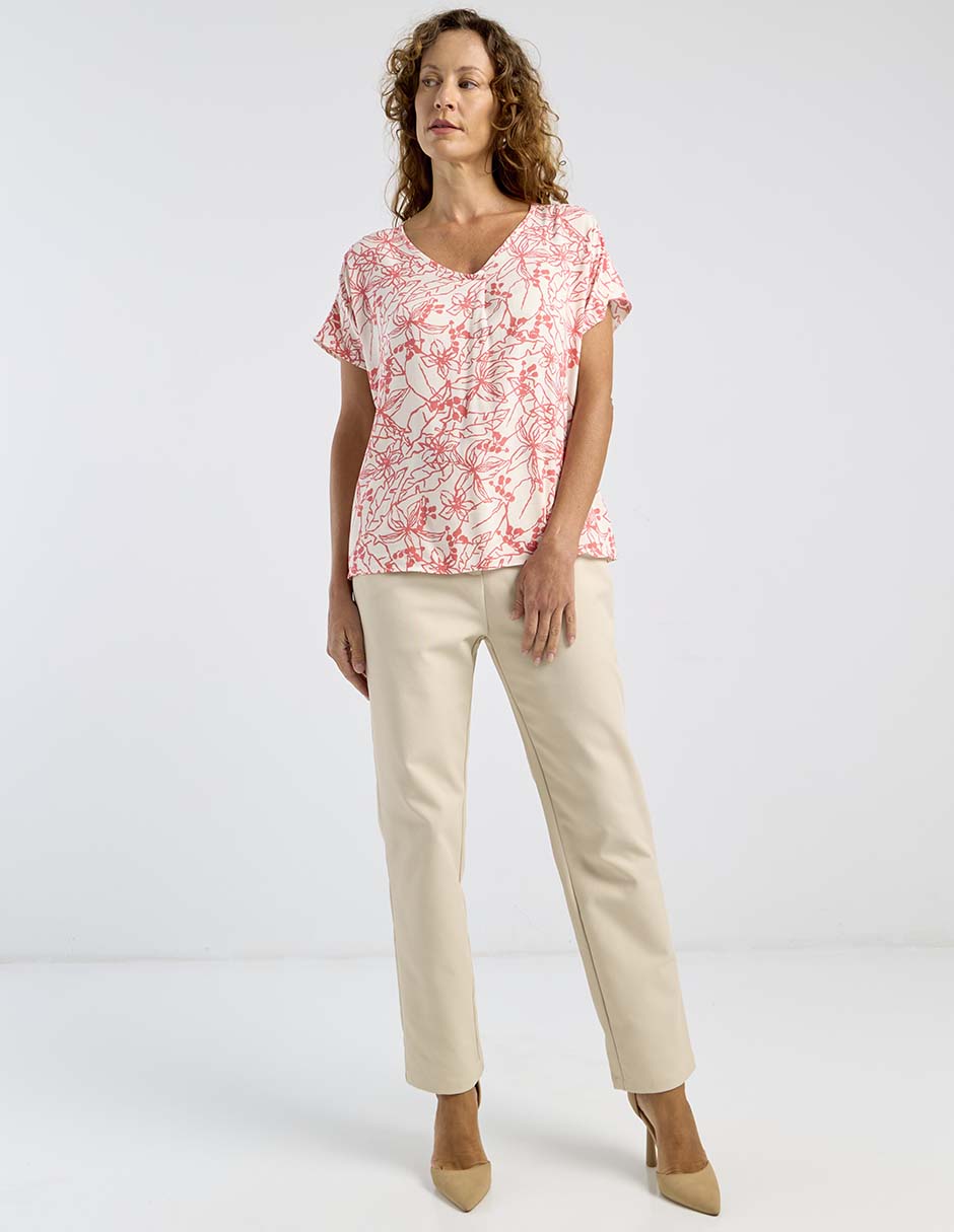 Blusa manga corta para mujer 8
