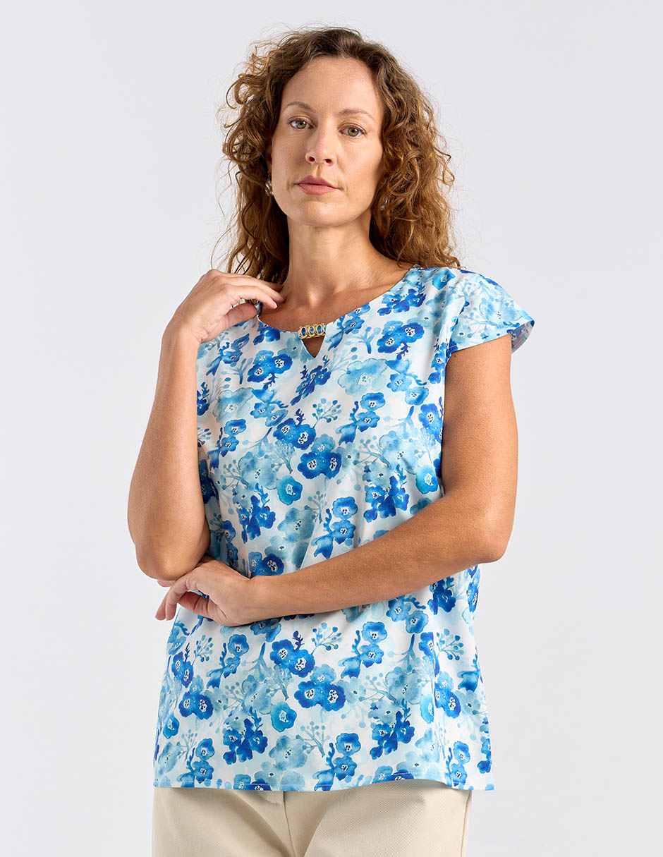 Blusa manga corta para mujer 1