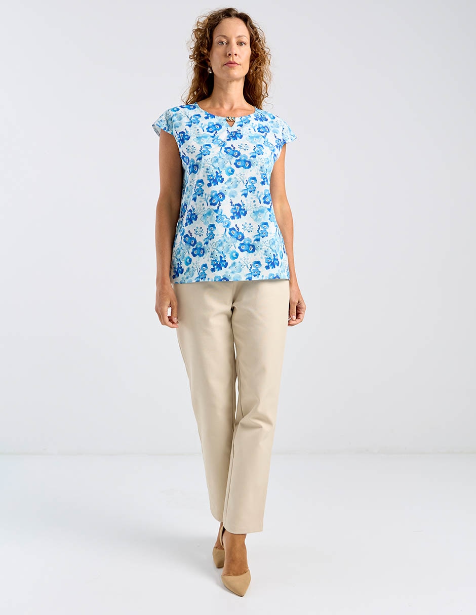 Blusa manga corta para mujer 8