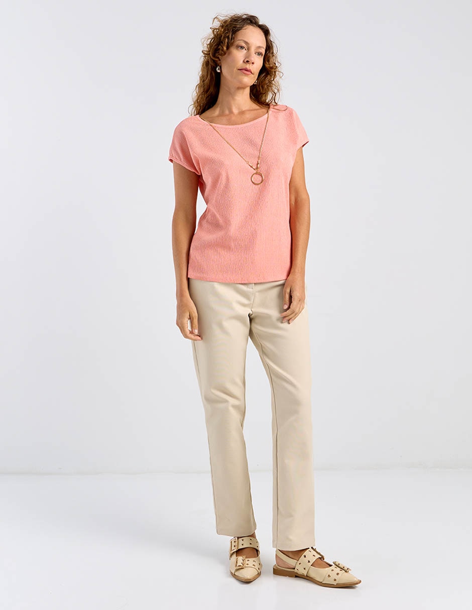 Blusa manga corta para mujer 8