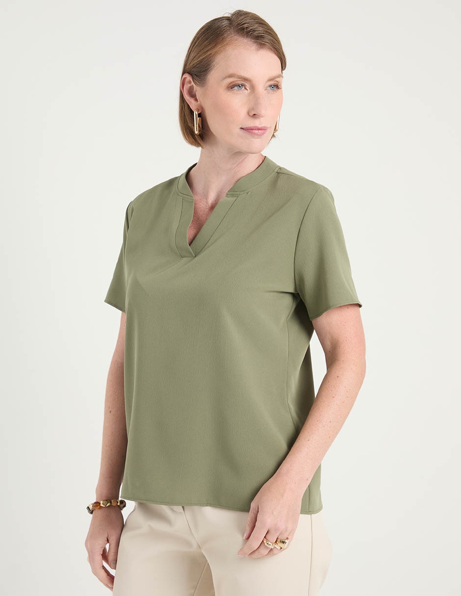 Blusa manga corta para mujer 7