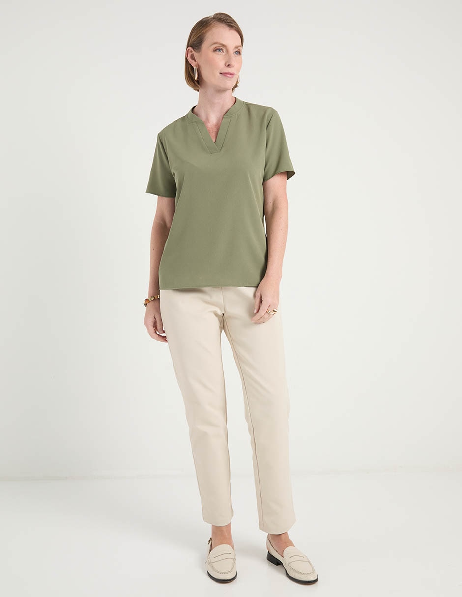Blusa manga corta para mujer 8