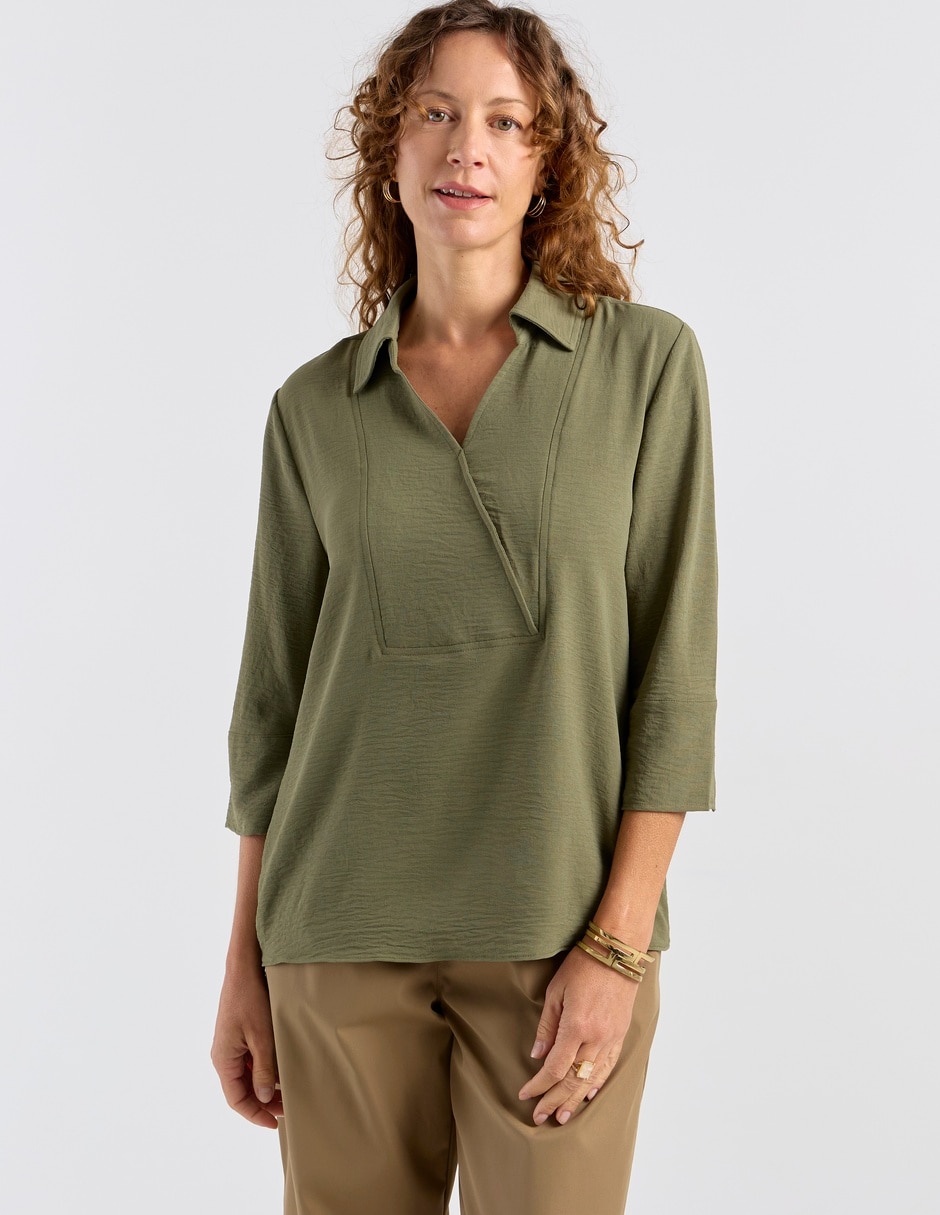 Blusa La Mode manga 3/4 para mujer 7