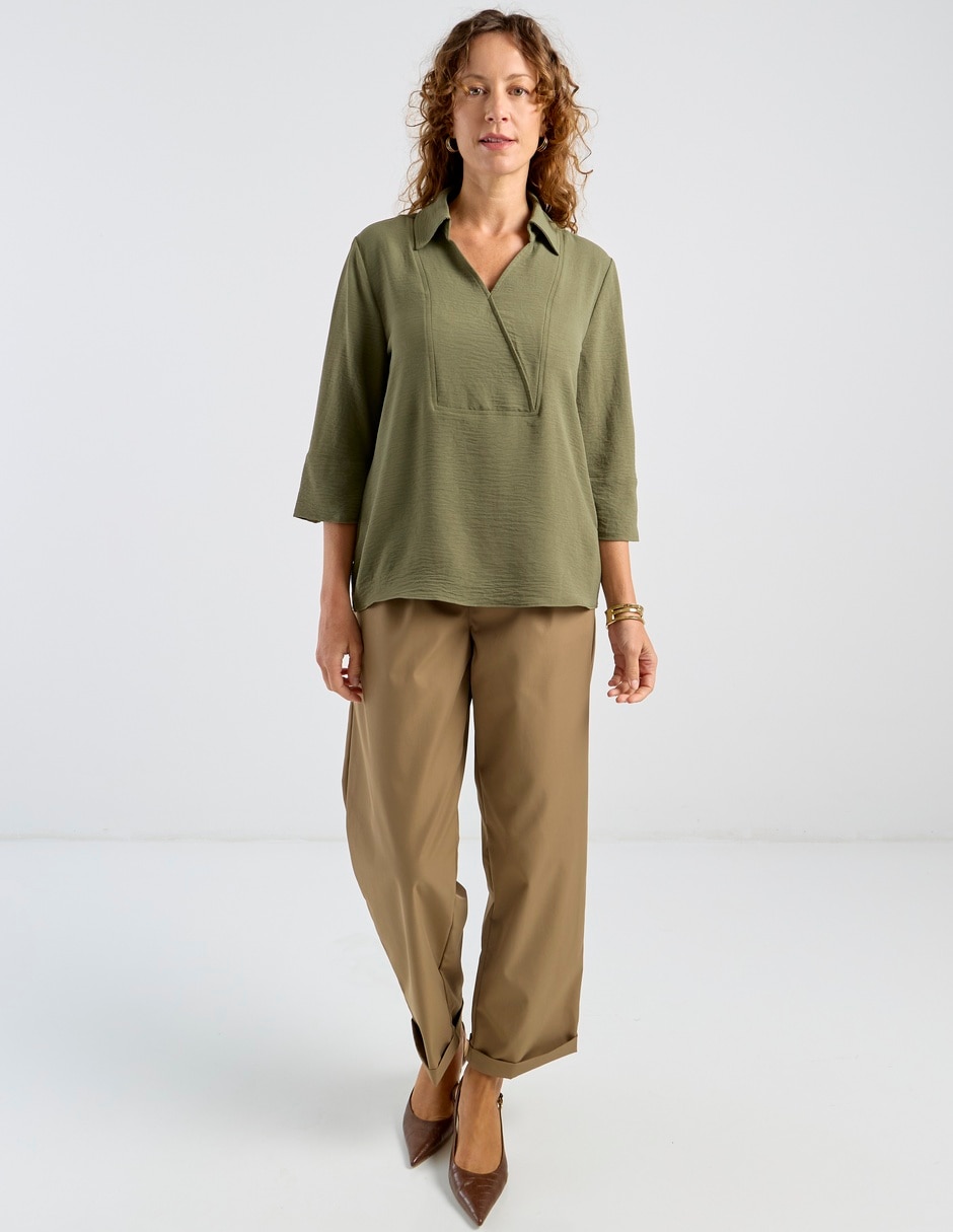 Blusa La Mode manga 3/4 para mujer 8