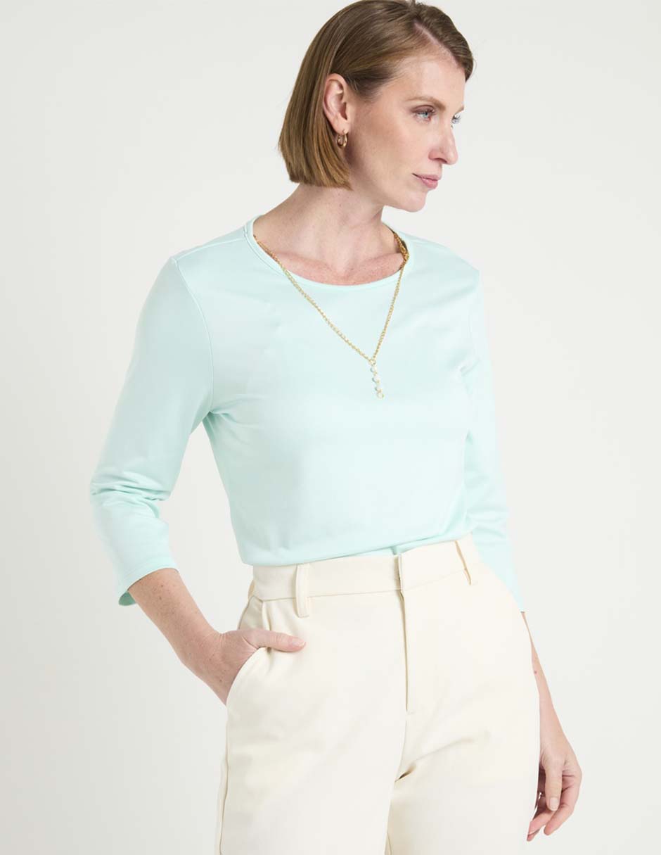 Blusa manga 3/4 para mujer 8