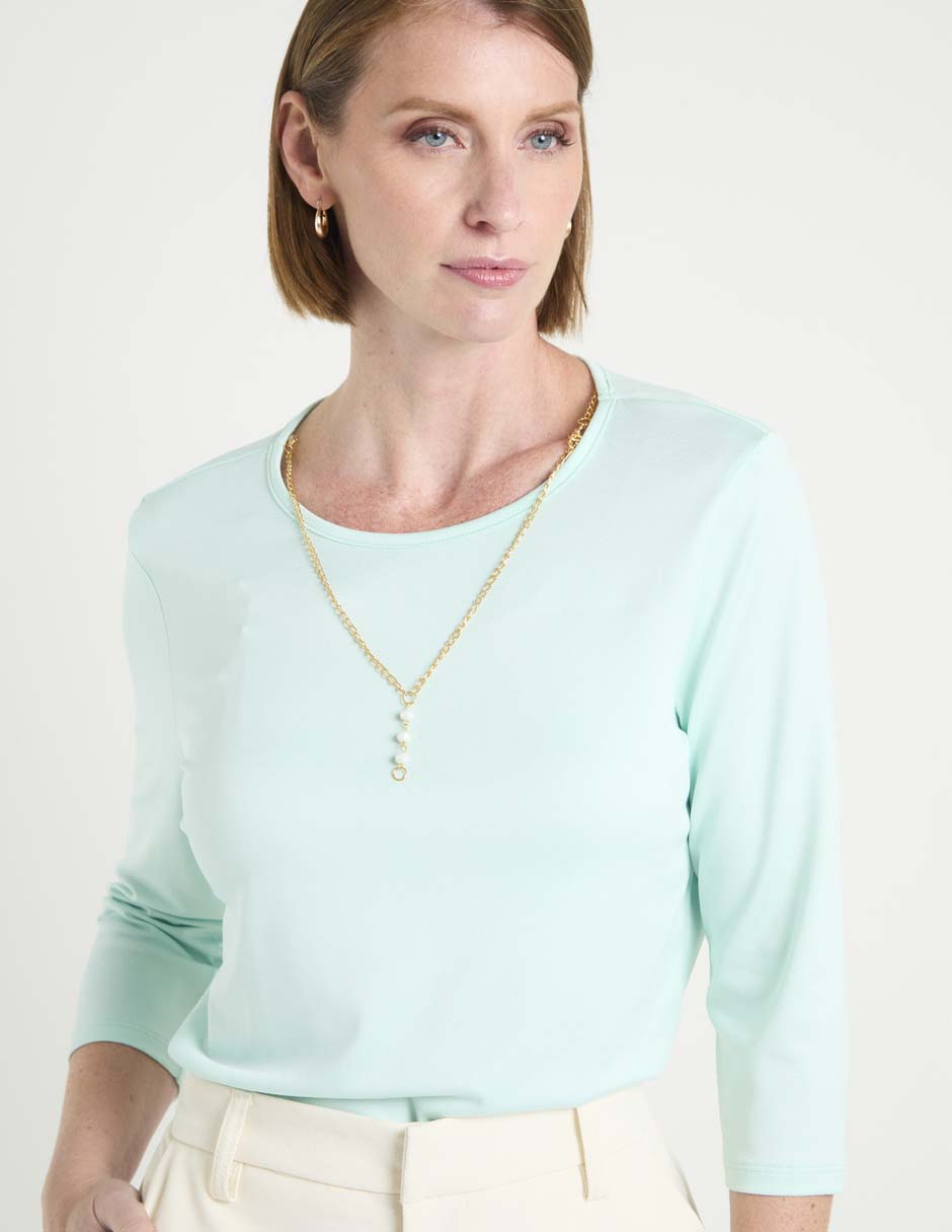 Blusa manga 3/4 para mujer 11