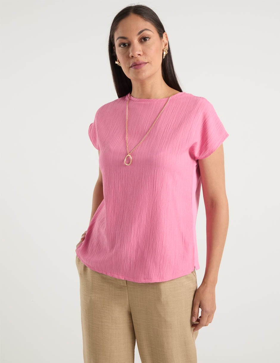 Blusa La Mode manga corta para mujer