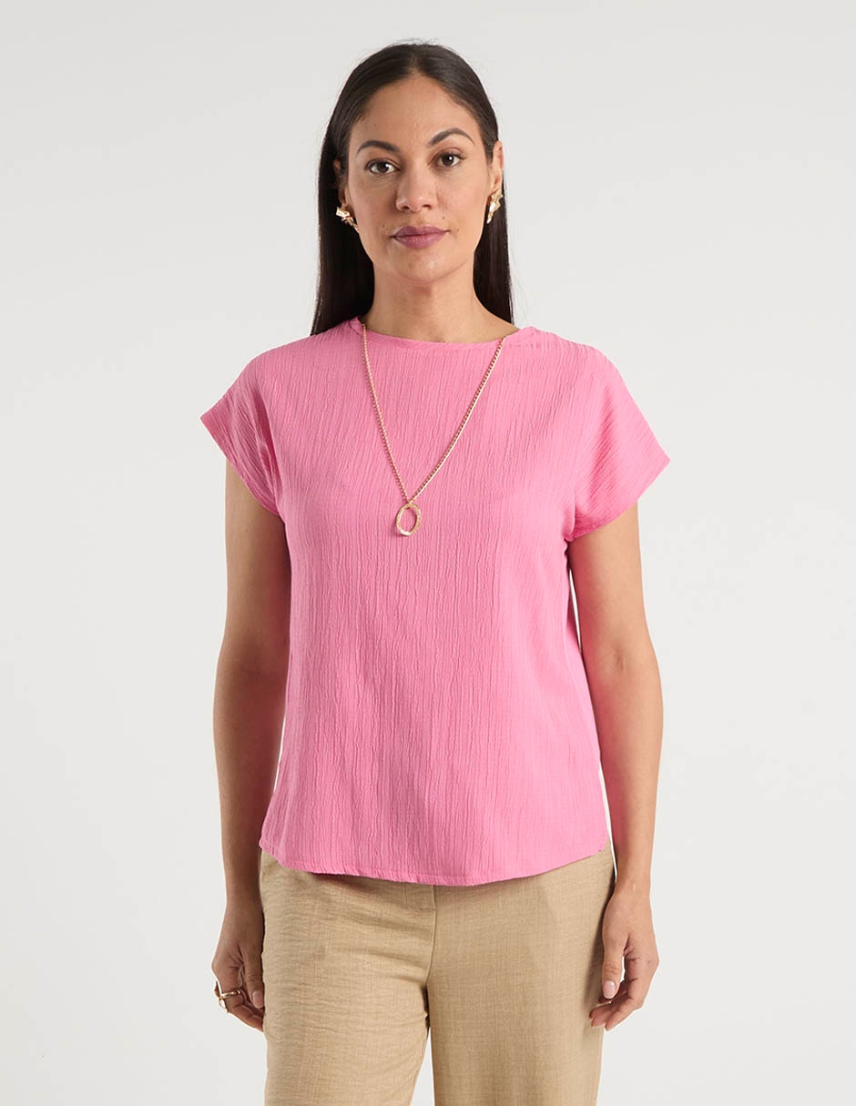 Blusa La Mode manga corta para mujer