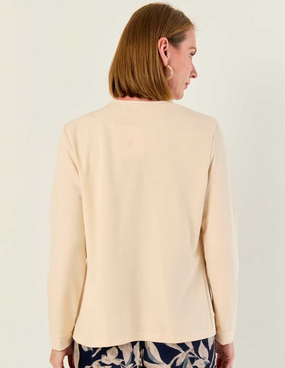 Suéter cuello solapa para mujer 2