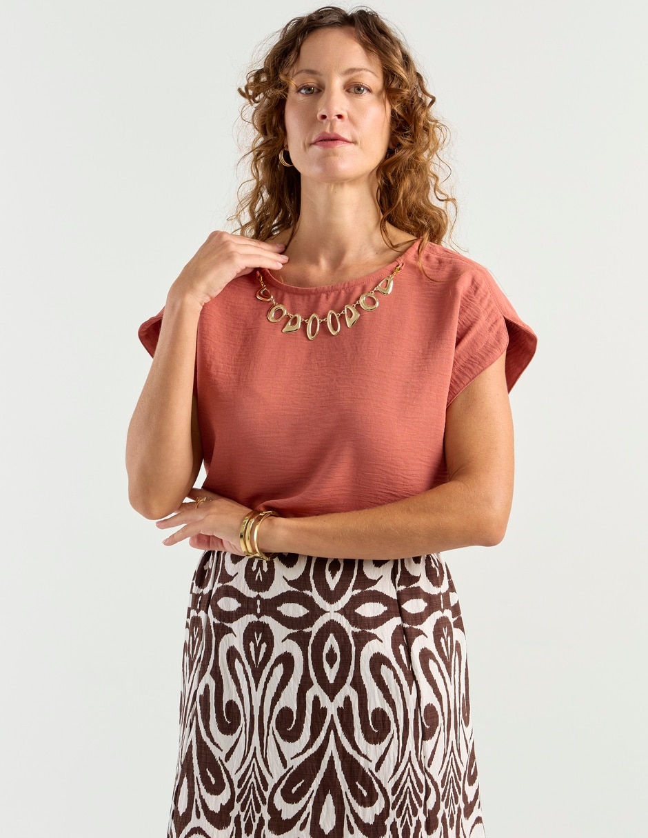 Blusa La Mode manga corta para mujer